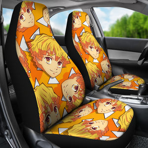 Demon Slayer Anime Car Seat CoversAgatsuma Zenitsu Car Accessories Fan Gift Ci011503