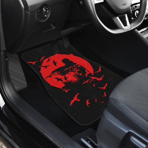 Naruto Anime Car Floor Mats - Uchiha Itachi Crow Faded Red Moon Car Mats Ci101602