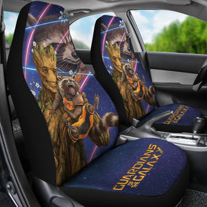 Groot And Rocket Guardians Of the Galaxy Car Seat Covers Movie Car Accessories Custom For Fans Ci22061306