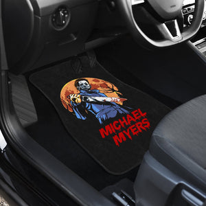 Horror Movie Car Floor Mats | Michael Myers Yellow Moon Night Car Mats Ci090221