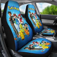 Load image into Gallery viewer, Anime Ash Ketchum Pikachu Pokemon Car Seat Covers Pokemon Car Accessorries Ci1101022