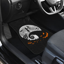 Load image into Gallery viewer, Nightmare Before Christmas Cartoon Car Floor Mats | Jack And Salyy Holding Hands Silhouette On Hill Car Mats Ci092503