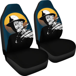 Horror Movie Car Seat Covers | Freddy Krueger Retro Vintage Yellow Moon Seat Covers Ci090121