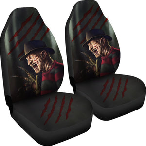 Horror Movie Car Seat Covers | Freddy Krueger Laughing Bloody Claw Seat Covers Ci082821