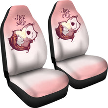 Load image into Gallery viewer, Nightmare Before Christmas Cartoon Car Seat Covers - Jack Skellington And Sally Sweet Love Cherry Pink Seat Covers Ci101303