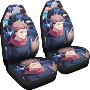 Yuji Itadori Car  Seat Covers Jujutsu Kai Sen Anime Covers Ci0607