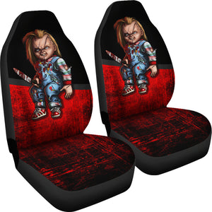 Chucky Blood Horror Film Halloween Car Seat Covers Chucky Horror Film Car Accesories Ci091421