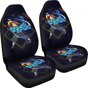 Kamado Tanjiro Anime Car Seat Covers Demon Slayer Seat Covers Ci0603