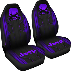 Jeep Skull Xtreme Purple Pearl Color Car Seat Covers Car Accessories Ci220602-04