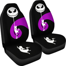 Load image into Gallery viewer, Nightmare Before Christmas Cartoon Car Seat Covers | Sally Silhouette Holding Jack Head Balloon Seat Covers Ci100605