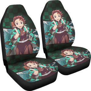 Kamado Tanjiro Anime Car Seat Covers Demon Slayer Chapters Seat Covers Gift Ci0604