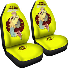Load image into Gallery viewer, Yuji Itadori style Car Seat Covers Fan Art Jujutsu KaiSen Anime Yellow Seat Covers Fan Gift Ci0712