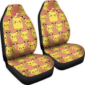 Pikachu Cute Pattern Seat Covers Pokemon Anime Car Seat Covers Ci102705