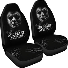 Load image into Gallery viewer, Horror Movie Car Seat Covers | Michael Myers Old Stone Face Black White Seat Covers Ci090921