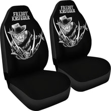 Load image into Gallery viewer, Horror Movie Car Seat Covers | Freddy Krueger Claw Glove Black White Seat Covers Ci090121