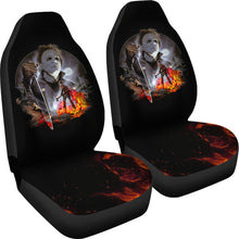 Load image into Gallery viewer, Horror Movie Car Seat Covers | Michael Myers Scary Moon Night Seat Covers Ci090421