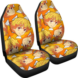 Demon Slayer Anime Car Seat CoversAgatsuma Zenitsu Car Accessories Fan Gift Ci011503