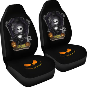 Nightmare Before Christmas Cartoon Car Seat Covers - Pirate Jack Skellington And Zero Dog Seat Covers Ci092705