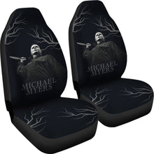 Load image into Gallery viewer, Horror Movie Car Seat Covers | Michael Myers No Emotion Black White Seat Covers Ci090821