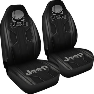 Jeep Skull Black Car Seat Covers Car Accessories Ci220602-10