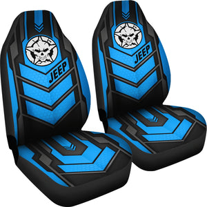 Jeep Skull Cosmos Blue Car Seat Covers Car Accessories Ci220602-14
