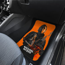 Load image into Gallery viewer, Horror Movie Car Floor Mats | Michael Myers And Laurie Strode Orange Car Mats Ci090621