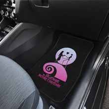 Load image into Gallery viewer, Nightmare Before Christmas Cartoon Car Floor Mats | Jack And Sally Silhouette On The Purple Hill Car Mats Ci100602