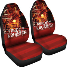 Load image into Gallery viewer, Horror Movie Car Seat Covers | Freddy Krueger Flaming Sunset Seat Covers Ci082721