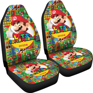 Super Mario Car Seat Covers Custom For Fans Ci221219-01