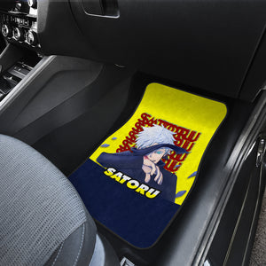 Satoru Gojo Jujutsu KaiSen Car Floor Mats Anime Car Mats Yellow Background Ci0622