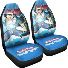 Load image into Gallery viewer, Anime Ash Ketchum Pikachu Pokemon Car Seat Covers Pokemon Car Accessorries Ci110204