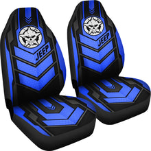 Load image into Gallery viewer, Jeep Skull Hydro Blue Color Car Seat Covers Car Accessories Ci220602-15