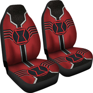 Black Widow Logo Car Seat Covers Custom For Fans Ci230106-04