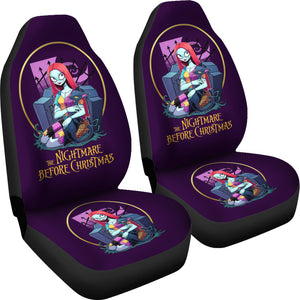 Nightmare Before Christmas Cartoon Car Seat Covers - Beautiful Sally Sitting With Her Cat Seat Covers Ci101401