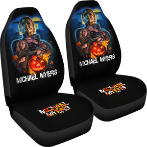 Horror Movie Car Seat Covers | Michael Myers Vs Laurie Strode Silent Night Seat Covers Ci090321
