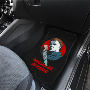 Horror Movie Car Floor Mats | Michael Myers With Sharp Knife Black Car Mats Ci090221