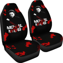 Load image into Gallery viewer, Horror Movie Car Seat Covers | Michael Myers Red Blood Black White Seat Covers Ci090321