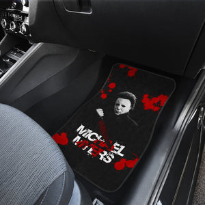 Horror Movie Car Floor Mats | Michael Myers Red Blood Black White Car Mats Ci090321