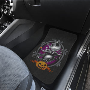 Nightmare Before Christmas Cartoon Car Floor Mats | Evil Jack With Zero Dog Smiling Pumpkin Car Mats Ci092402