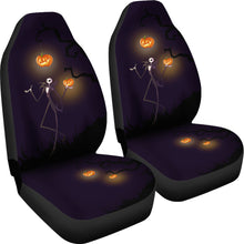 Load image into Gallery viewer, Nightmare Before Christmas Cartoon Car Seat Covers - Jack Skellington Playing With Flying Pumpkin Seat Covers Ci092902