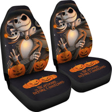 Load image into Gallery viewer, Nightmare Before Christmas Cartoon Car Seat Covers - Evil Jack Skellington With Zero Dog And Pumpkin Seat Covers Ci100801