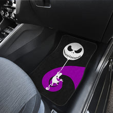 Load image into Gallery viewer, Nightmare Before Christmas Cartoon Car Floor Mats | Sally Silhouette Holding Jack Head Balloon Car Mats Ci100605