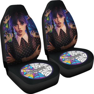 Wednesday Car Seat Covers Custom For Fans Ci221214-07