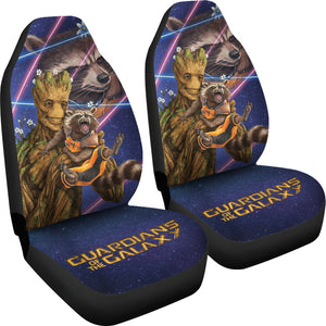 Groot And Rocket Guardians Of the Galaxy Car Seat Covers Movie Car Accessories Custom For Fans Ci22061306