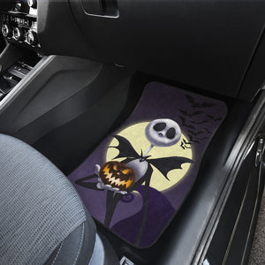 Nightmare Before Christmas Cartoon Car Floor Mats | Cute Cartoon Jack Holding Scary Pumpkin Car Mats Ci092401