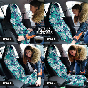 Beach Flower Pattern Car Seat Covers Car Accessories Ci220421-07