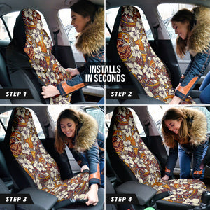 Hawaii Flower Pattern Car Seat Covers Car Accessories Ci220421-08
