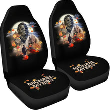 Load image into Gallery viewer, Horror Movie Car Seat Covers | Michael Myers And Laurie Maple Leaf Falling Seat Covers Ci090621