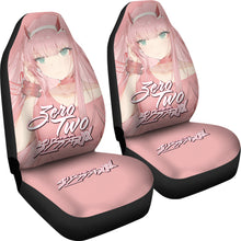 Load image into Gallery viewer, Zero Two Anime Girl Pink Car Seat Covers For Fans Ci0720