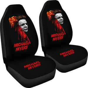 Horror Movie Car Seat Covers | Michael Myers Bloody Knife Seat Covers Ci090221
